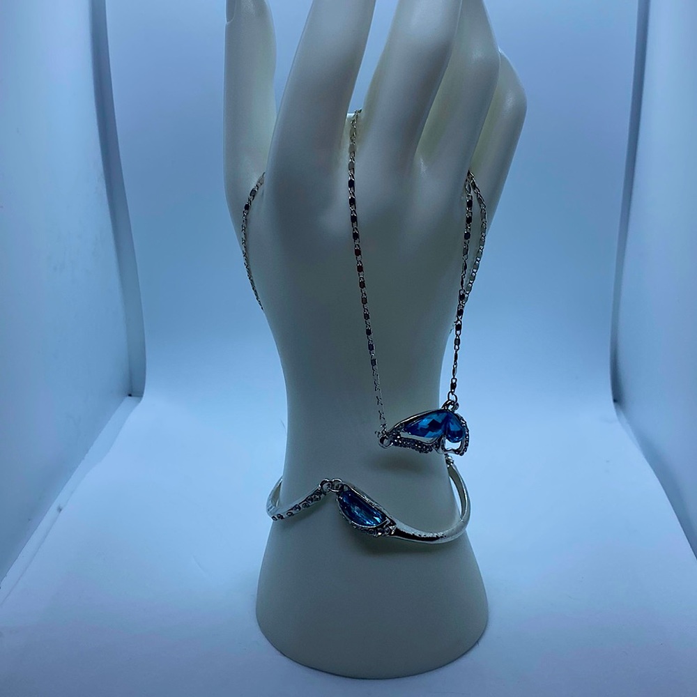 Blue Butterfly Costume Jewelry Set